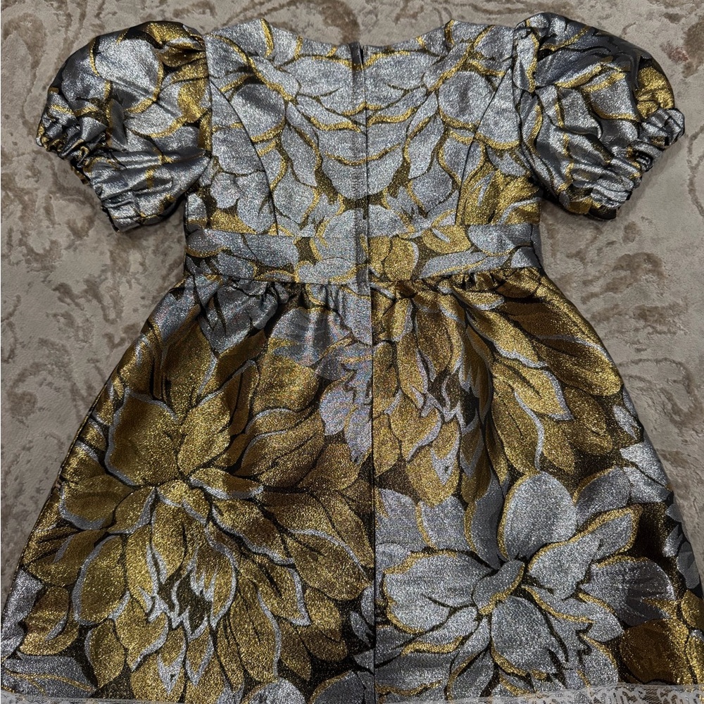 Lilly Pulitzer Metallic Priyanka  Patterned luxurious  Dress⭐️ - Picture 16 of 16